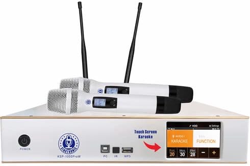 KSP-1000ProW Professional 2000W Digital Karaoke Sound Processor + 2 Anti-Feedback Wireless Microphones