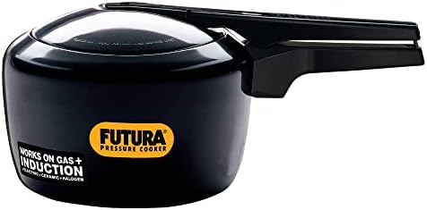 Hawkins Futura 5 Litre Pressure Cooker, Hard Anodised Inner Lid Pressure Cooker, Induction Cooker, Pan Cooker, Black (IFP50)