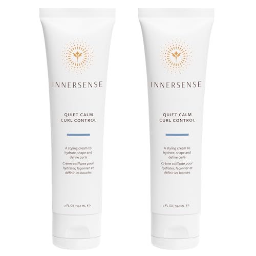 INNERSENSE Organic Beauty - Quiet Calm Curl Control Leave-In Cream (10oz) | Leave-In Curl Styler | Detangles, Tames Frizz + Defines Curls Without Weight | Non-Toxic, Cruelty-Free, Clean Haircare