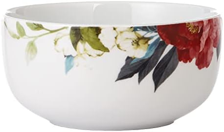 Safdie & Co. Rose Garden 16 Piece Dinnerware Set, Service for 4, Fiesta Dinnerware, plates and bowls sets, network essentials, Porcelain dinner plates