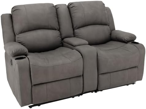 Camper Comfort 65" Wall Hugger Reclining RV (Manual, Slate)
