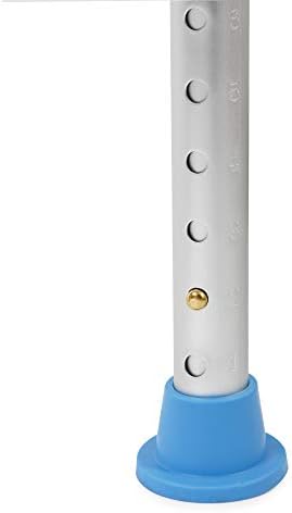 Vaunn Medical Tool-Free Assembly Adjustable Swivel Shower Stool Seat Bench with Anti-Slip Rubber Tips for Safety and Stability