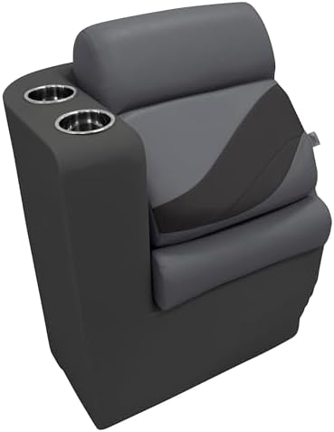 Wise BM13006L-986 Premier Series Pontoon Left Lean Back Recliner, Platinum/Spectra Navy/Cobalt