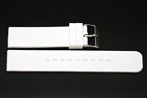WHITE 22MM RUBBER ADVENTURE SPORT DIVER WATERPROOF WATCH BAND STRAP FITS INVICTA