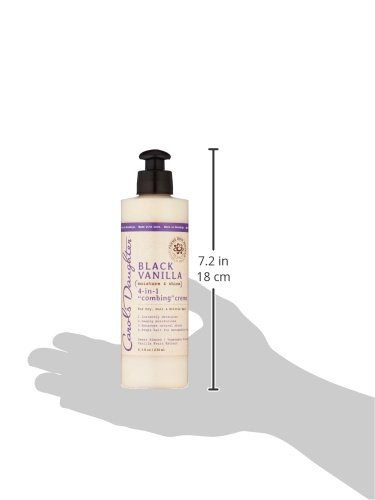 Carol's Daughter Black Vanilla Moisture & Shine 4-in-1 Combing Creme For Dry Hair and Dull Hair, with Sweet Almond Oil and Vanilla Fruit Extract
