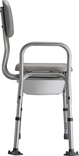 NOVA Padded Transfer Bench with Commode for Bath & Shower - Slide Transfer Chair for Seniors, Handicap & Medical Use, Adjustable Height