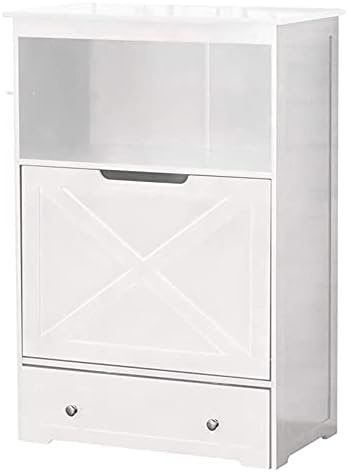 Windsor Pet Feeders with storage - dog bowl stand, pet feeder station, White 13.78?D x 24.02?W x 35.04?H