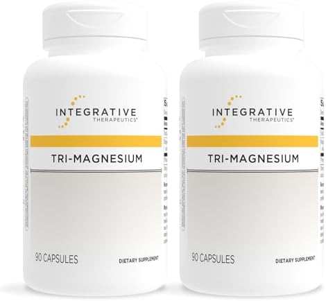 Integrative Therapeutics Tri-Magnesium - Supports Cellular Energy & Energy Metabolism* - Magnesium Supplement for Heart & Nerve Health Support* - Third-Party Tested - 90 Capsules (90 Servings)