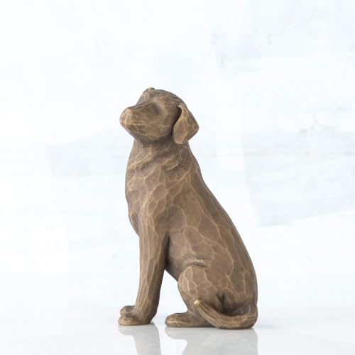 Willow Tree Love My Dog (Light), Sculpted Hand-Painted Figure | Cast from a Susan Lordi Original Carving, Gift for Dog Lovers, Celebrates the Loving Bond Between People and Their Dogs