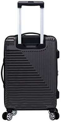 Rockland Star Trail Hardside 2 Piece Expandable Spinner Wheel Luggage Set, (20"/24"/28"), Champagne