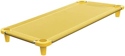 Acrimet Toddler Cot Bed for Kids, Travel, Day Care, 52" x 21" Yellow 1 Pack