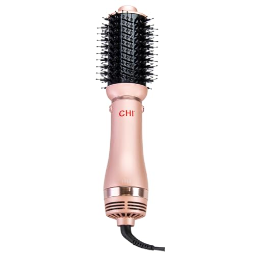 CHI Volumizer 4-in-1 Blowout Brush Hair Dryer, Multi-Attachment Ceramic Ionic Styling Tool, Preserves Natural Hair Moisture for Easy Styling