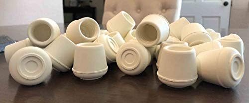 Shepherd Hardware 9122 1-1/8-Inch Inside Diameter Rubber Leg Tips, 4-Pack, White