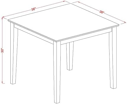 East West Furniture OXT-ANA-T Oxford Square Dining Table for Small Spaces, 36x36 Inch, Natural