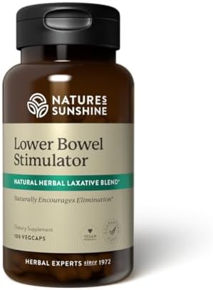 Nature's Sunshine Lower Bowel Stimulator - Helps Relieve Constipation - Cleanse & Detox Your Colon with Natural Herbal Ingredients - 25 Servings - 100 Vegitabs