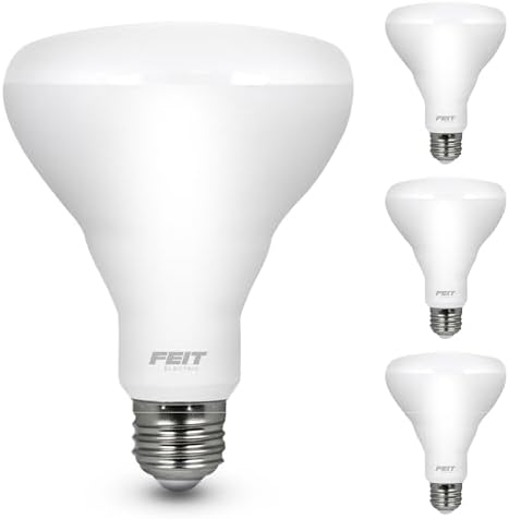 Feit Electric BR30 LED Light Bulbs, 65W Eq, Soft White, 3 Pack