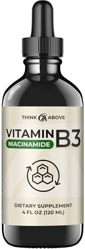 Think Above Vitamin B3 Niacinamide Liquid - Non Flush Form of B3 Niacin - Convenient Vitamin B3 Niacinamide Drops for Women and Men - Easy to