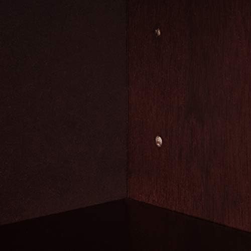 Lorell 3-Shelf Panel Mahogany Bookcase, 36" x 12" x 36"