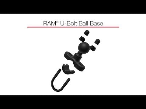 RAM Mounts Motorcycle Level Cup Holder with U-Bolt Handlebar Mount | Self-leveling cup holder with B Size 1" ball for motorcycles, ATVs and boat rails