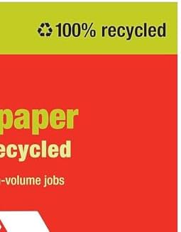 Staples 100% Recycled Printer Paper Bright White Copy/Fax/Laser/Inkjet, 500 Sheets