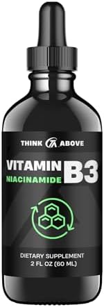 Think Above Vitamin B3 Niacinamide Liquid - Non Flush Form of B3 Niacin - Convenient Vitamin B3 Niacinamide Drops for Women and Men - Easy to
