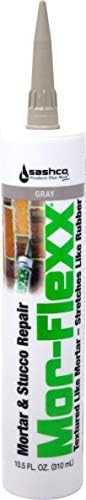 Sashco - FLX-P-GR-12 15020 Mor-Flexx Caulking for Mortar, 10.5 Ounce Cartridge, Gray (Pack of 12)