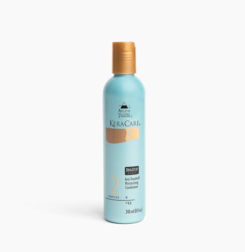 KeraCare Dry & Itchy Moisturizing Conditioner 8 oz - With Flax Seed Extract, Coconut Oil and Aloe Leaf Juice - Effective Against Dandruff