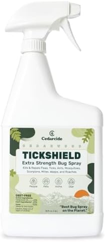 Tickshield Extra-Strength Bug Spray | Our Original Formula with an Extra Kick | for People, Gear, & Animals Over 20 Lbs (Pint)