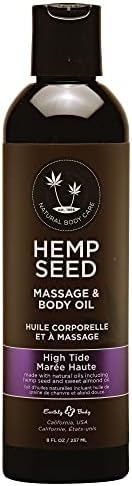 Hemp Seed Massage & Body Oil - 8 fl. oz. - Nourishing, Moisturizing Massage Oil - Hemp Seed, Apricot, Grapeseed & Sweet Almond Oil - Vegan & Cruelty Free