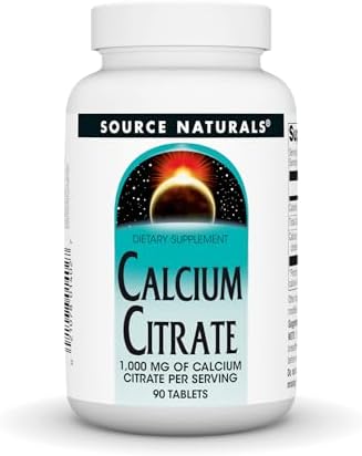 SOURCE NATURALS Calcium Citrate 1,000 mg of Calcium per Serving, 90 Count