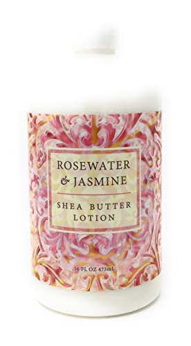 Greenwich Bay Trading Company Shea Butter Lotion, Rosewater & Jasmine 16 Fl Oz