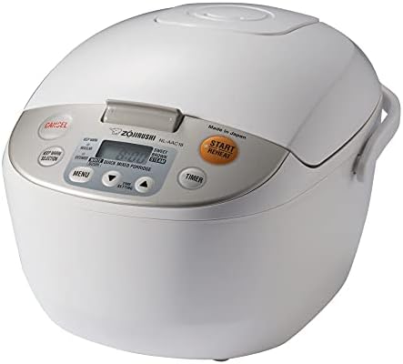 Zojirushi Nl AAC10 Micom Rice Cooker and Warmer, 5.5 Cup, 1.0 L | LCD controls, steam, quick-cook and delay settings