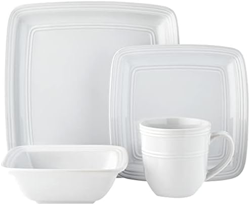 American Atelier Square Dinnerware Sets | White Kitchen Plates, Bowls