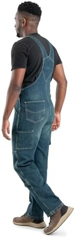 Berne Men's Highland Unlined Washed Flex Denim Bib Overall