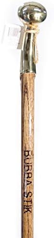 Walking Cane Texas Style Walking Stick Made of Mahogany Stained Tennessee Hardwood and Topped with a Brass Hame Handle from a Real Horse Collar Harness. Made in Texas by Real Texans.
