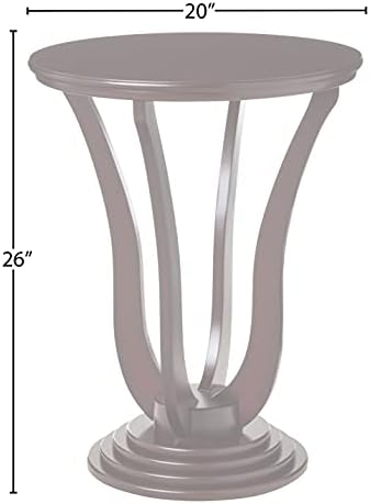 Frenchi Furniture Table, L 19.70 inch x W 19.70 inch x H 25.80 inch, Espresso