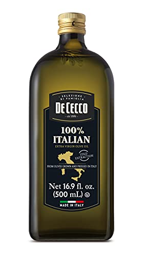 De Cecco Extra Virgin Olive Oil, Classico, Cold Extraction, Great for Cooking & Smooth Taste, 16.9 Fl Oz