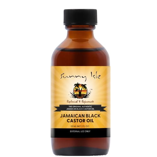 Sunny Isle Jamaican Black Castor Oil 4oz, Original, Authentic | Moisturizing JBCO for Hair Growth, Scalp Care, Edges, Eyebrows & Eyelashes, Conditioning for Dry Skin, Unscented