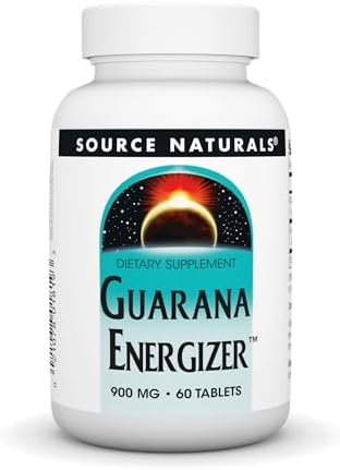 Source Naturals Guarana Energizer, 900 mg -100 Tablets | Energy Booster