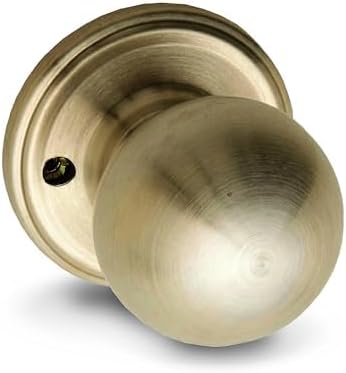 Copper Creek Privacy Interior Door Knob – ANSI Grade-3 Certified, Modern Heavy Duty Handle, Easy Install and Reversible for Bedroom, Bathroom & Closets – Satin Stainless (1 Pack)