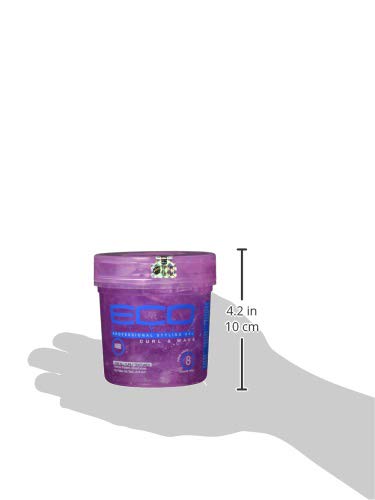 Ecoco Eco Style Hair Gel - Curl And Wave - Anti-Itch, Alcohol-Free Formula - Perfect Hold For Angled Or Tapered Sides - Ideal For Wavy Hair - No Flakes - Not Animal Tested - Moisturizes - 8 Oz