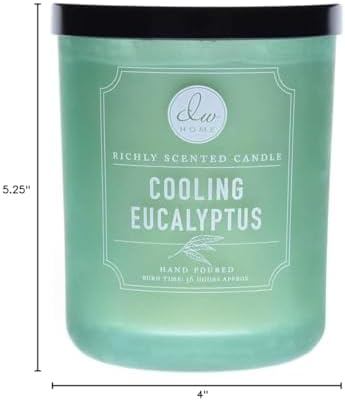 DW Home Cooling Eucalyptus Hand Poured Double Wick Candle 15.1 oz
