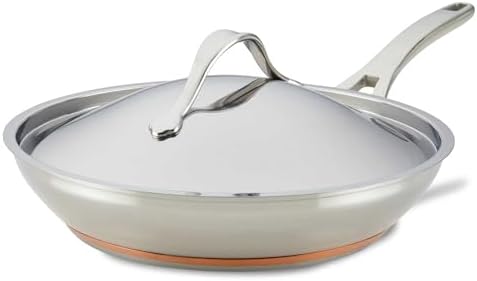Anolon Nouvelle Stainless Steel Cookware Pots and Pans Set, 10 Piece | Stainless Steel Cookware Set with Lids, Oven Safe to 500°F, Durable Everyday Cooking, Dishwasher Safe