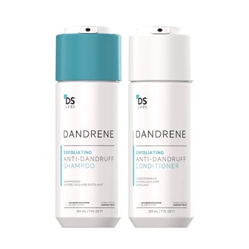 DS Labs Dandrene Anti-Dandruff Shampoo & Conditioner Kit, 205 mL | Complete scalp care system with Nanosome Technology & aloe vera to cleanse