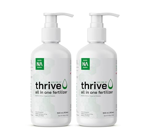 Thrive Planted Aquarium Fertilizer -All in One Planted Tank Liquid Fertilizers - Micro & Macro Nutrient Rich Food for Aquatic Plants - Highly Concentrated for 2500 Gallons of Water - Handy Pump Bottle
