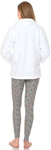 TowelSelections Women's Bed Jacket Zip Front Cardigan Fleece Robe Lounge Coverup