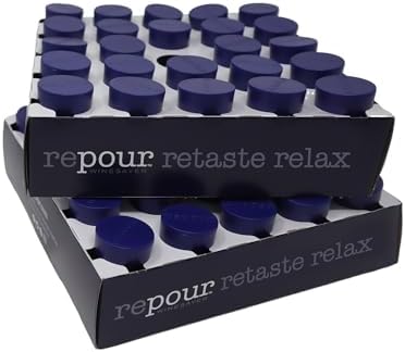 Wine Saver - Wine Preserver and Stopper - Removes Harmful Oxygen from your Wine Simply and Effectively - Indigo Blue 4 Pack