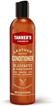 Tanner's Preserve Leather Conditioner for Finished Leather, Restores & Protects Auto Seats, Furniture & Tack, 8 fl oz