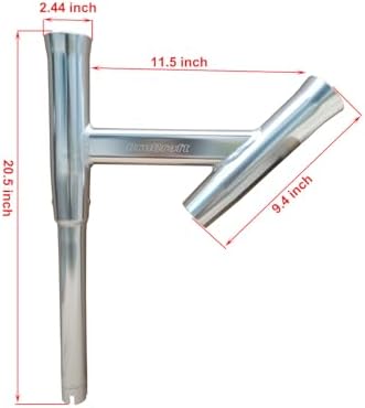 Brocraft Aluminum Rod Rigger/Boat Trolling Rod Holder & Fishing Outrigger Spreader for Multiple Rods