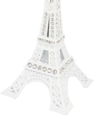 uxcell Plastic Mini Eiffel Tower Figurine Statue Model Desk Decor 13cm White